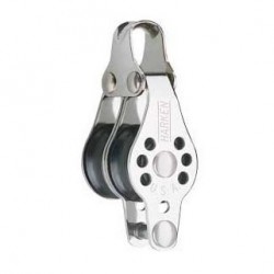 Roldana inox micro 22mm doble con arraigo