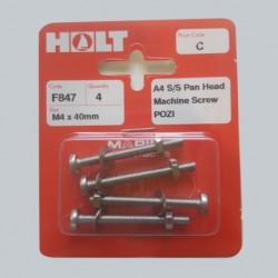 Pernos M4 x 40 con golilla y tuerca