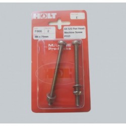 Pernos M6x75mm con golilla y tuerca